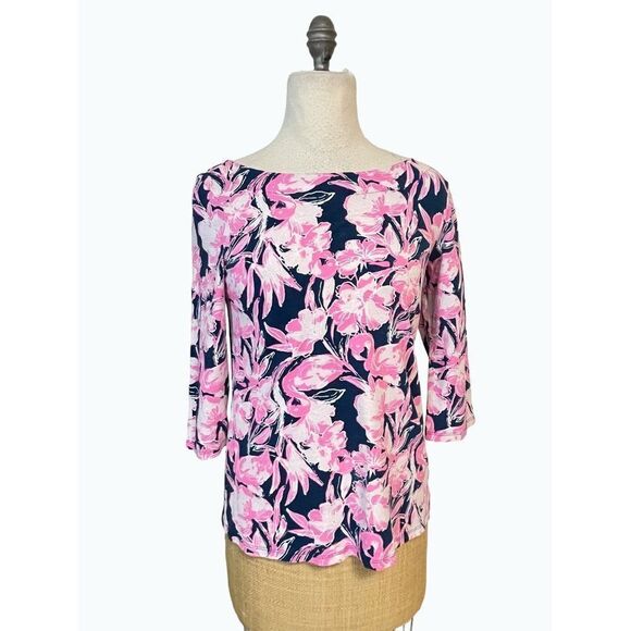 Lilly Pulitzer Waverly Top Flamingle Flamingos Small - Picture 2 of 6